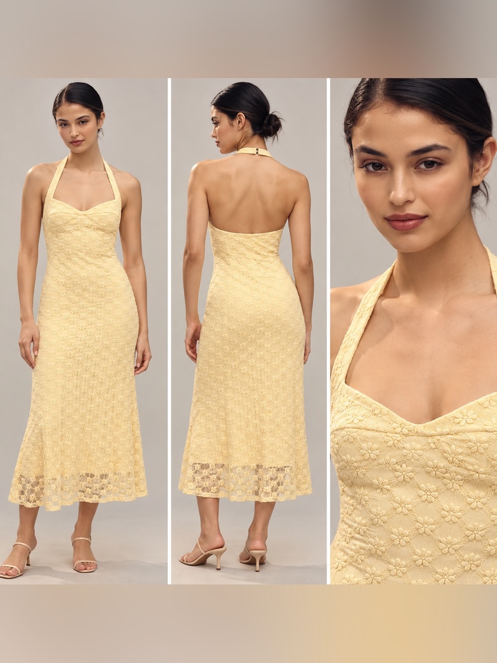 Bardot Mariko Halter Neck Midi Dress – Size XL / US 12